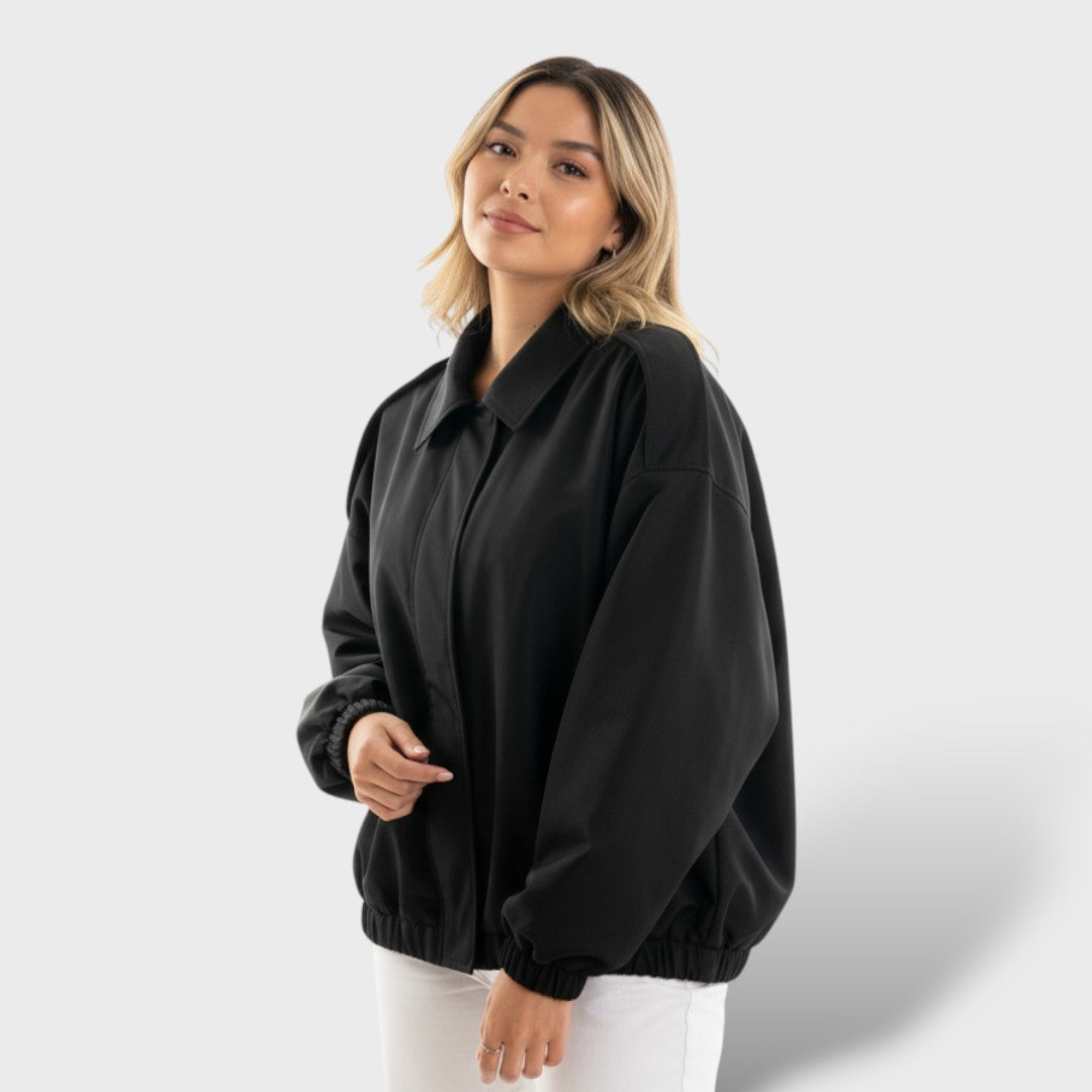 Cazadora bomber vintage con cuello de solapa