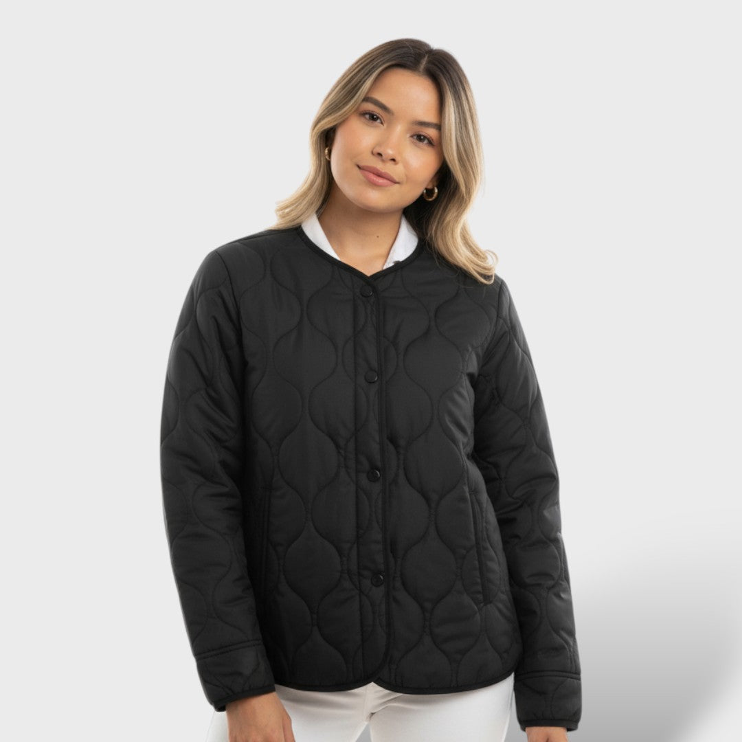 Chaqueta acolchada guateada de manga larga