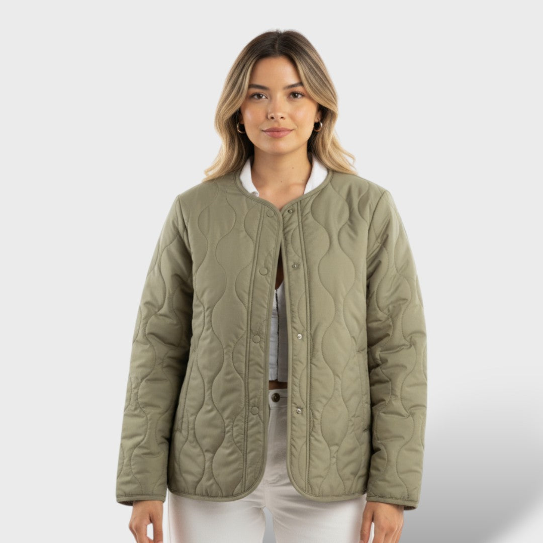 Chaqueta acolchada guateada de manga larga