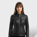 Chaqueta de polipiel para mujer