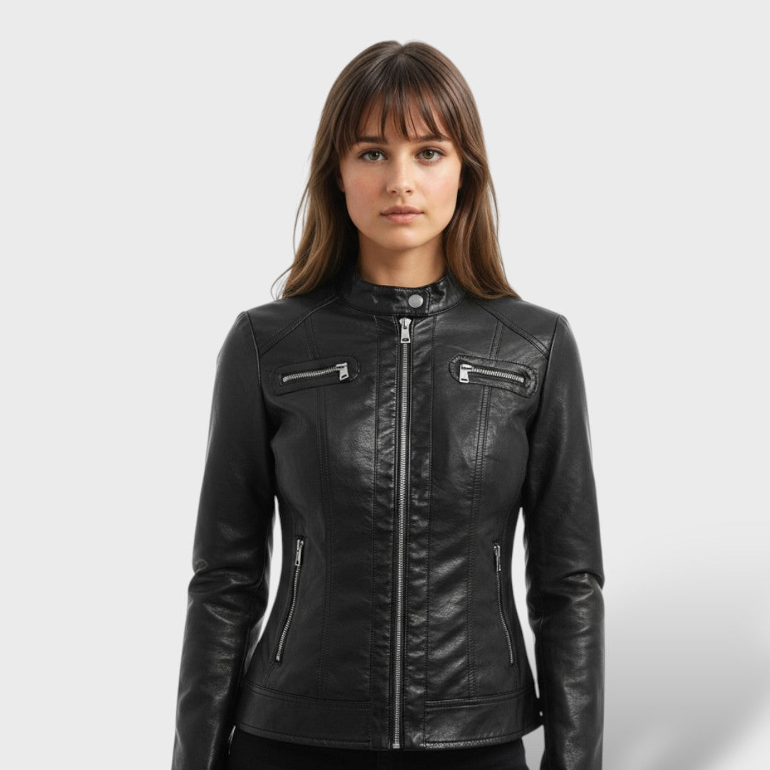 Chaqueta de polipiel para mujer