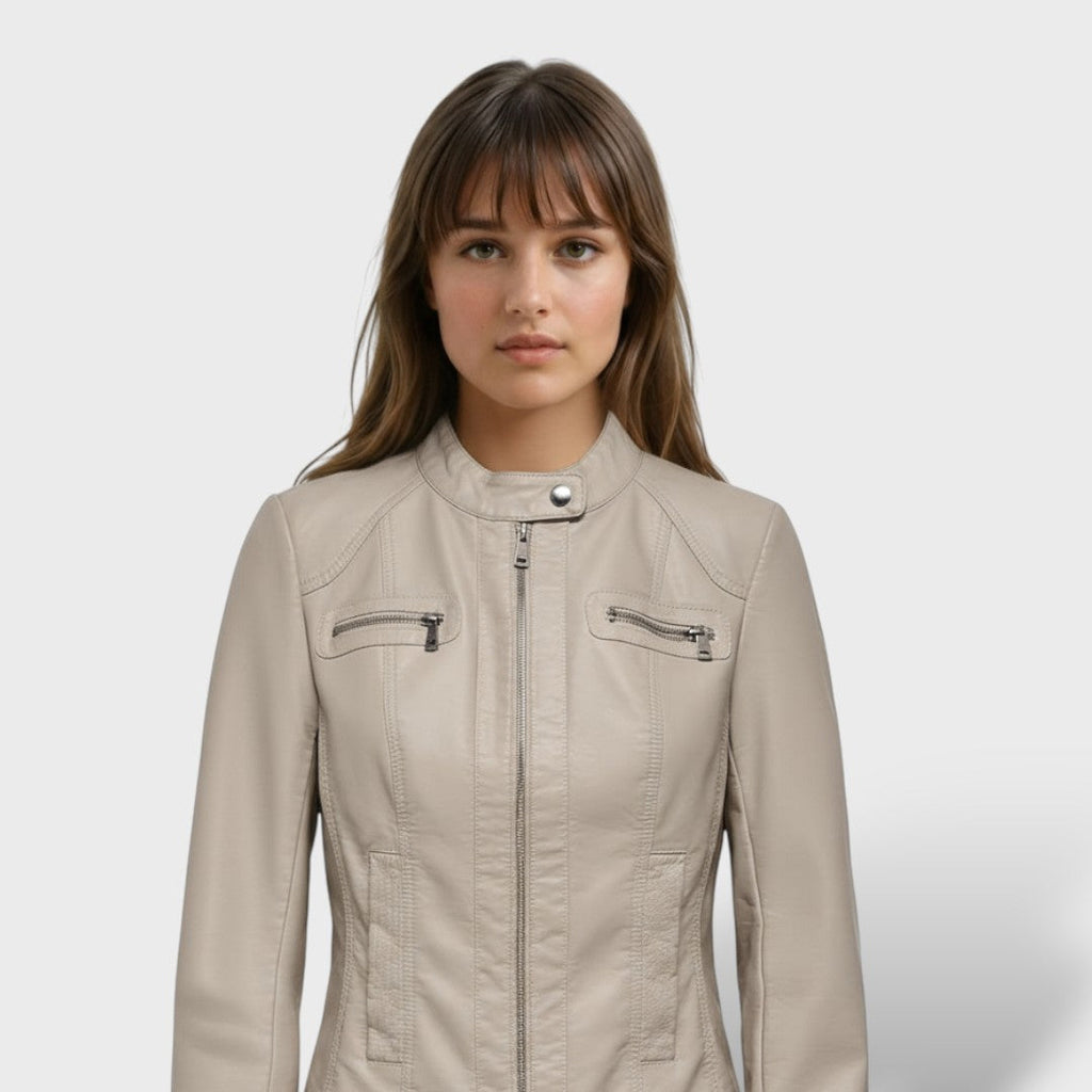 Chaqueta de polipiel para mujer
