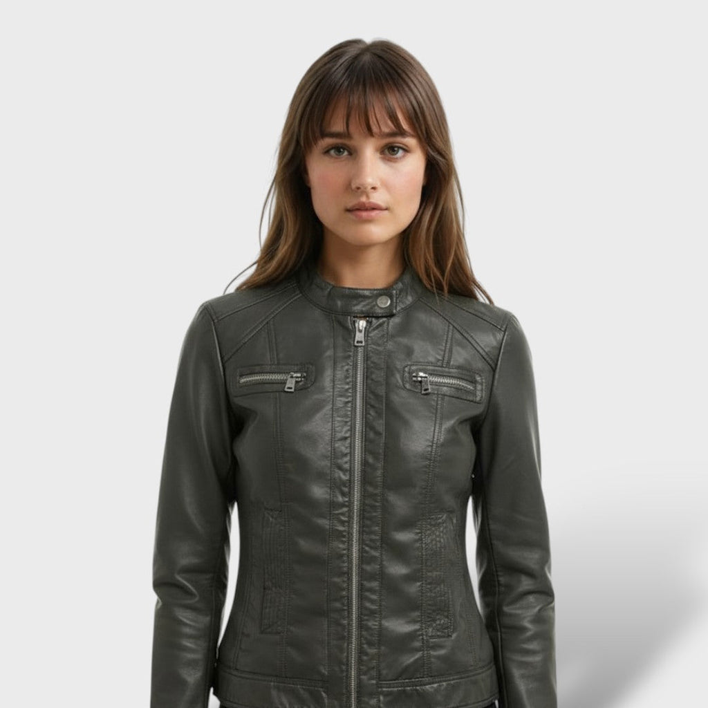 Chaqueta de polipiel para mujer
