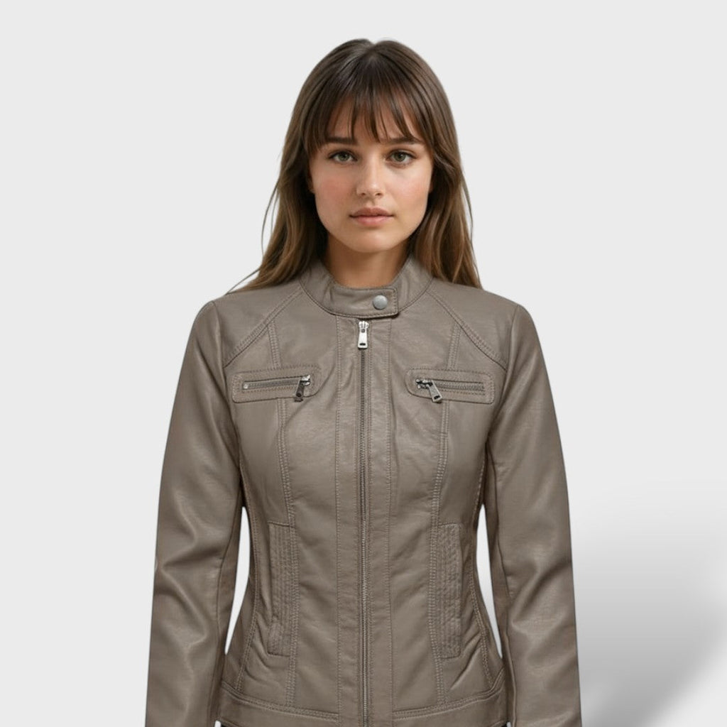 Chaqueta de polipiel para mujer