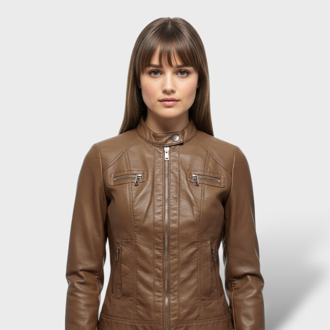 Chaqueta de polipiel para mujer