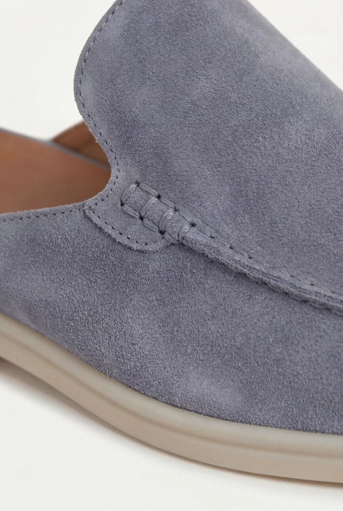 Mocasines de ante azul bebé
