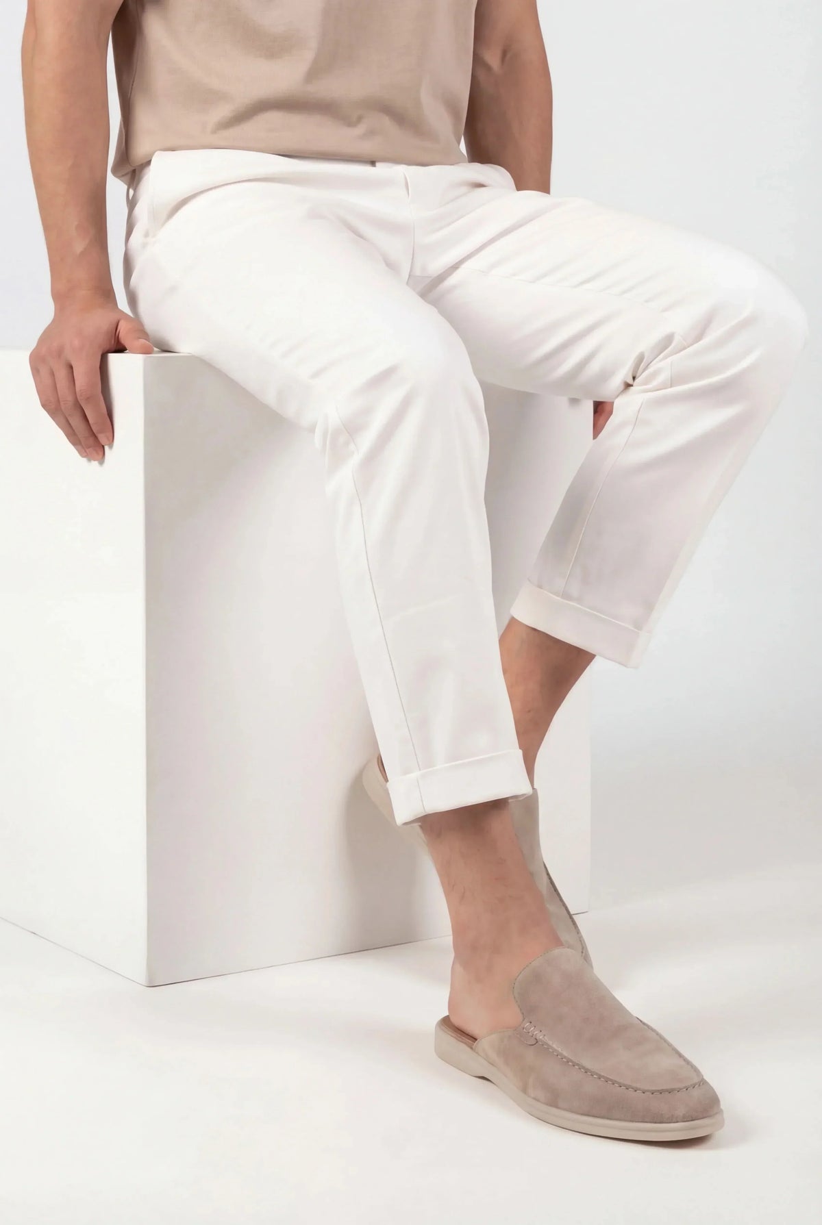 Mocasines de ante beige