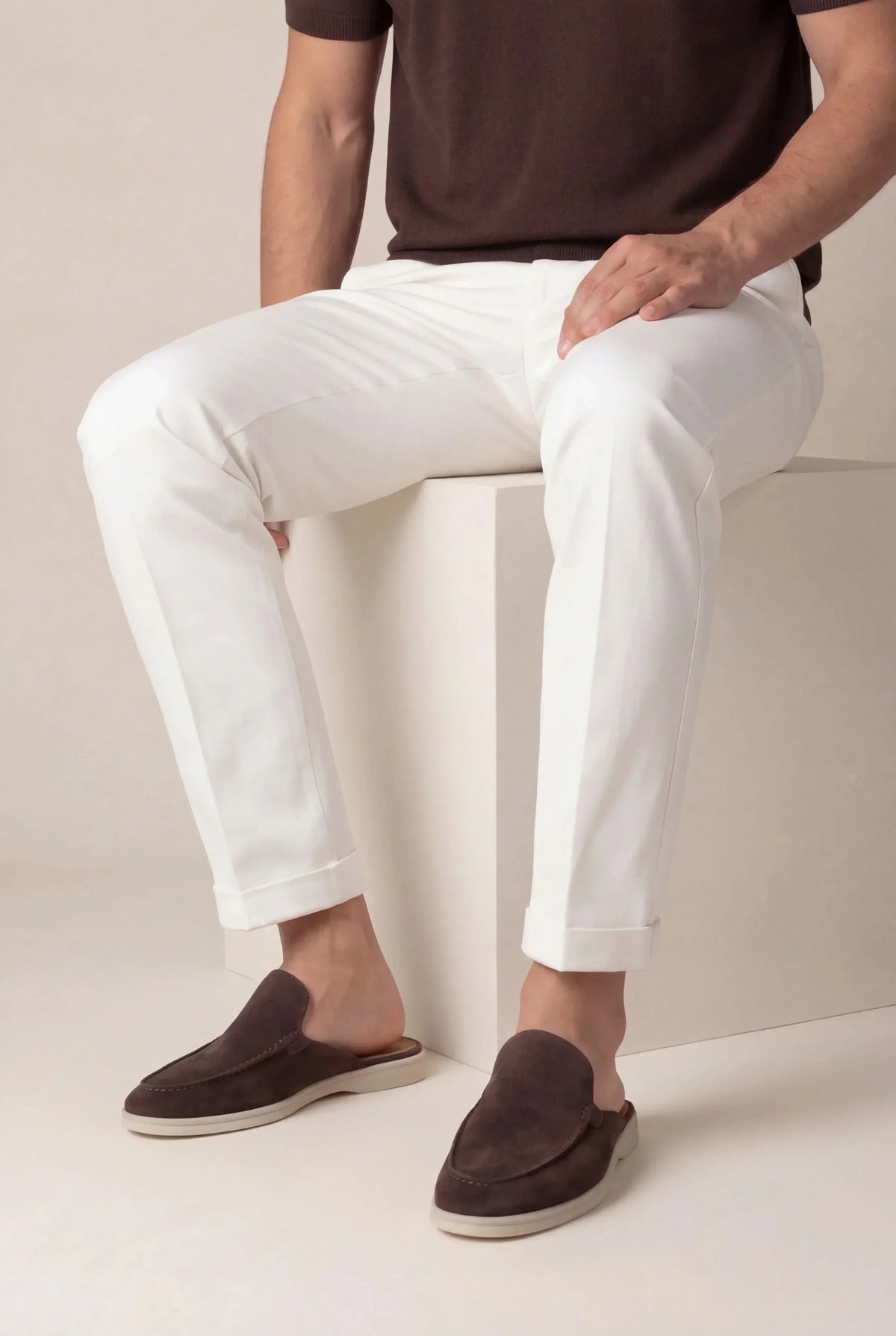 Mocasines de gamuza marrón para yate