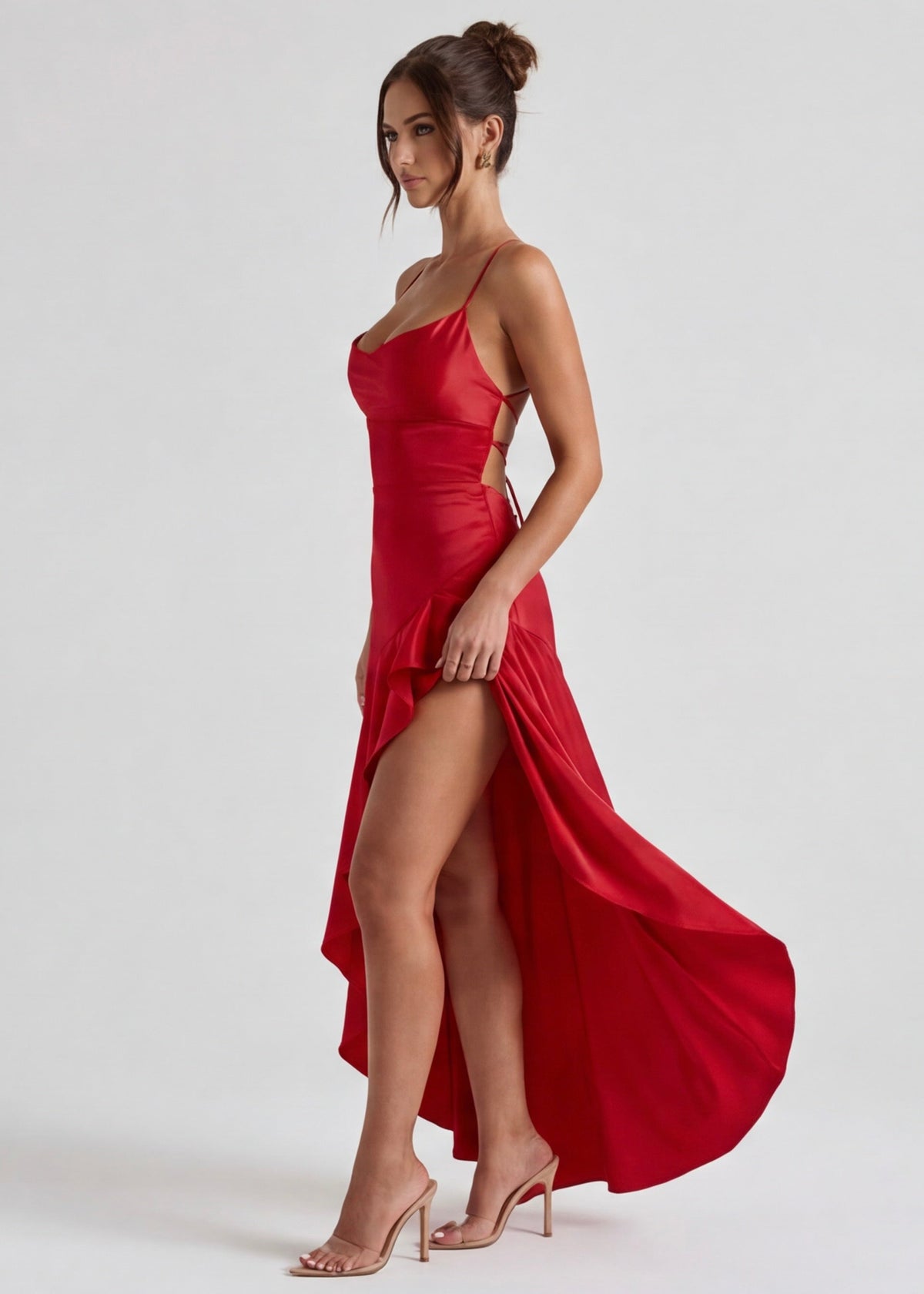 Aria | Vestido largo drapeado