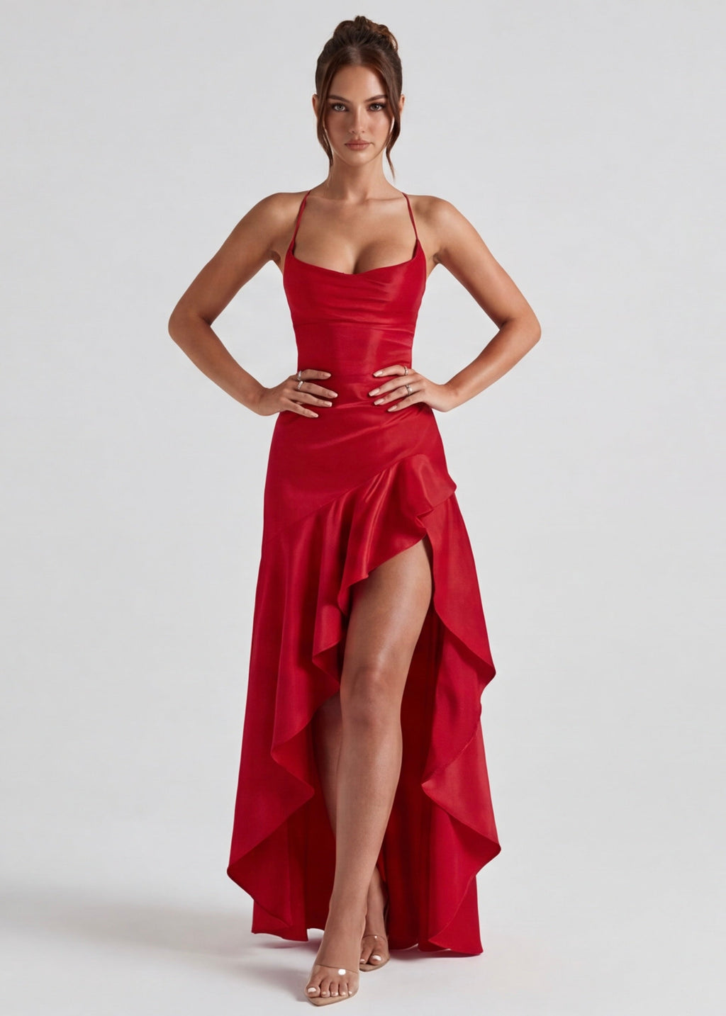 Aria | Vestido largo drapeado