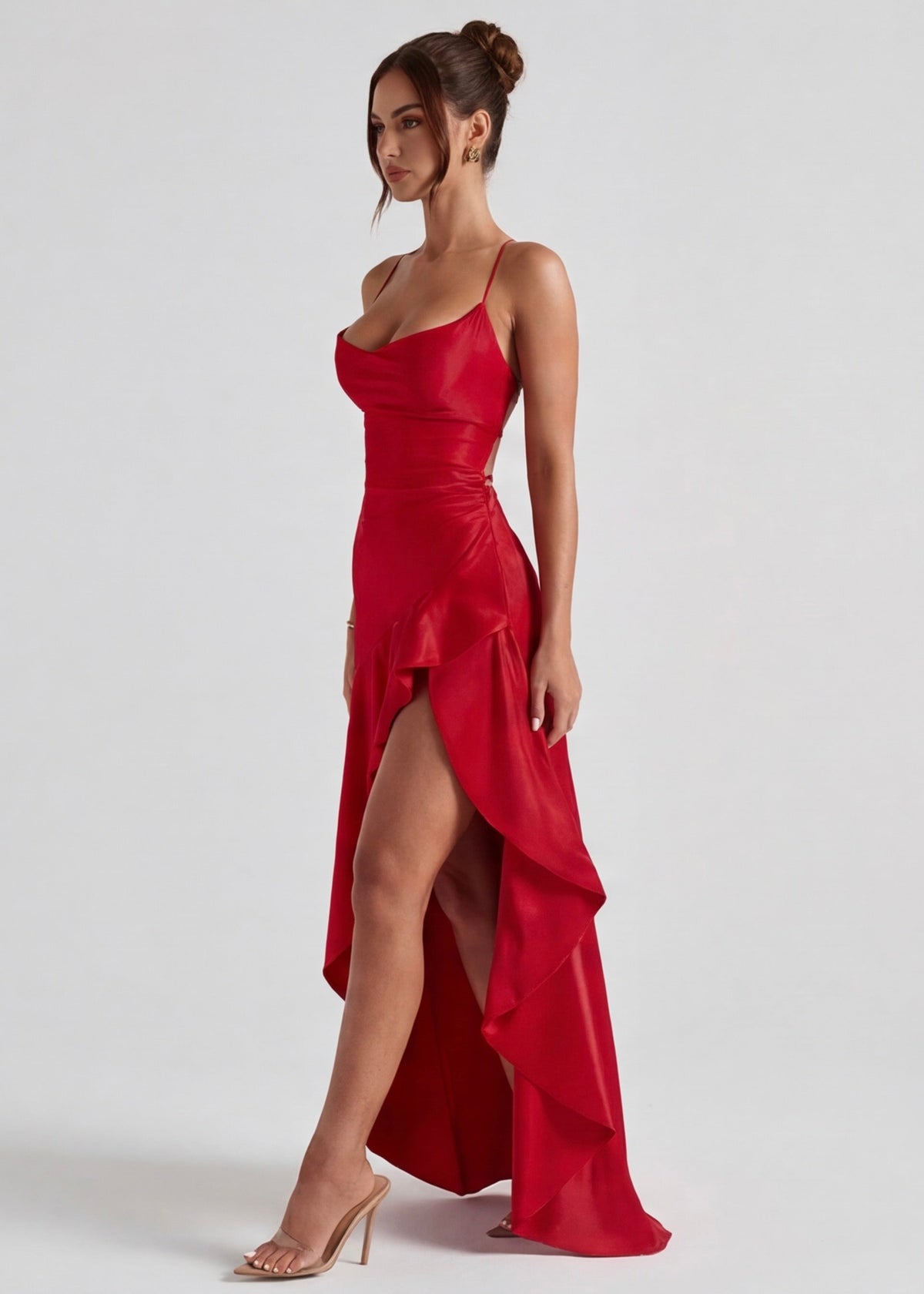 Aria | Vestido largo drapeado