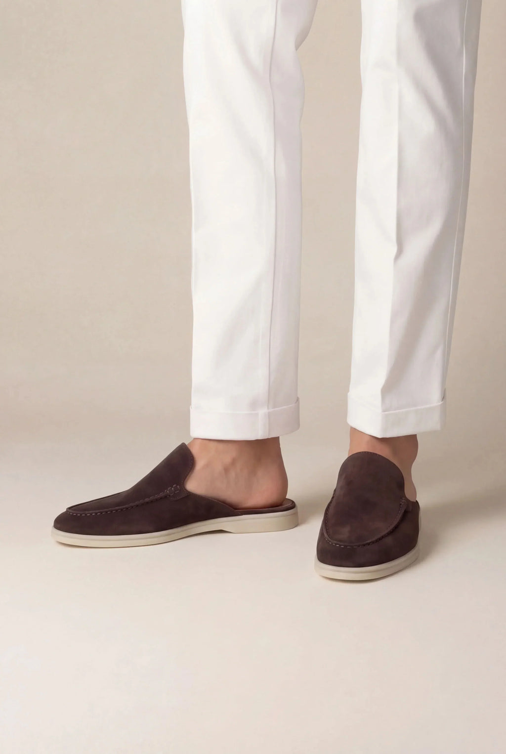 Mocasines de gamuza marrón para yate