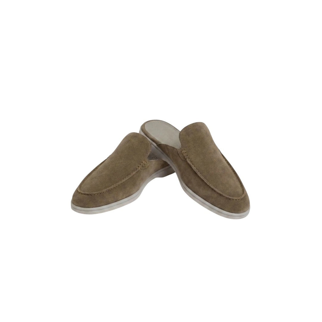 Mocasines náutico de ante verde oliva