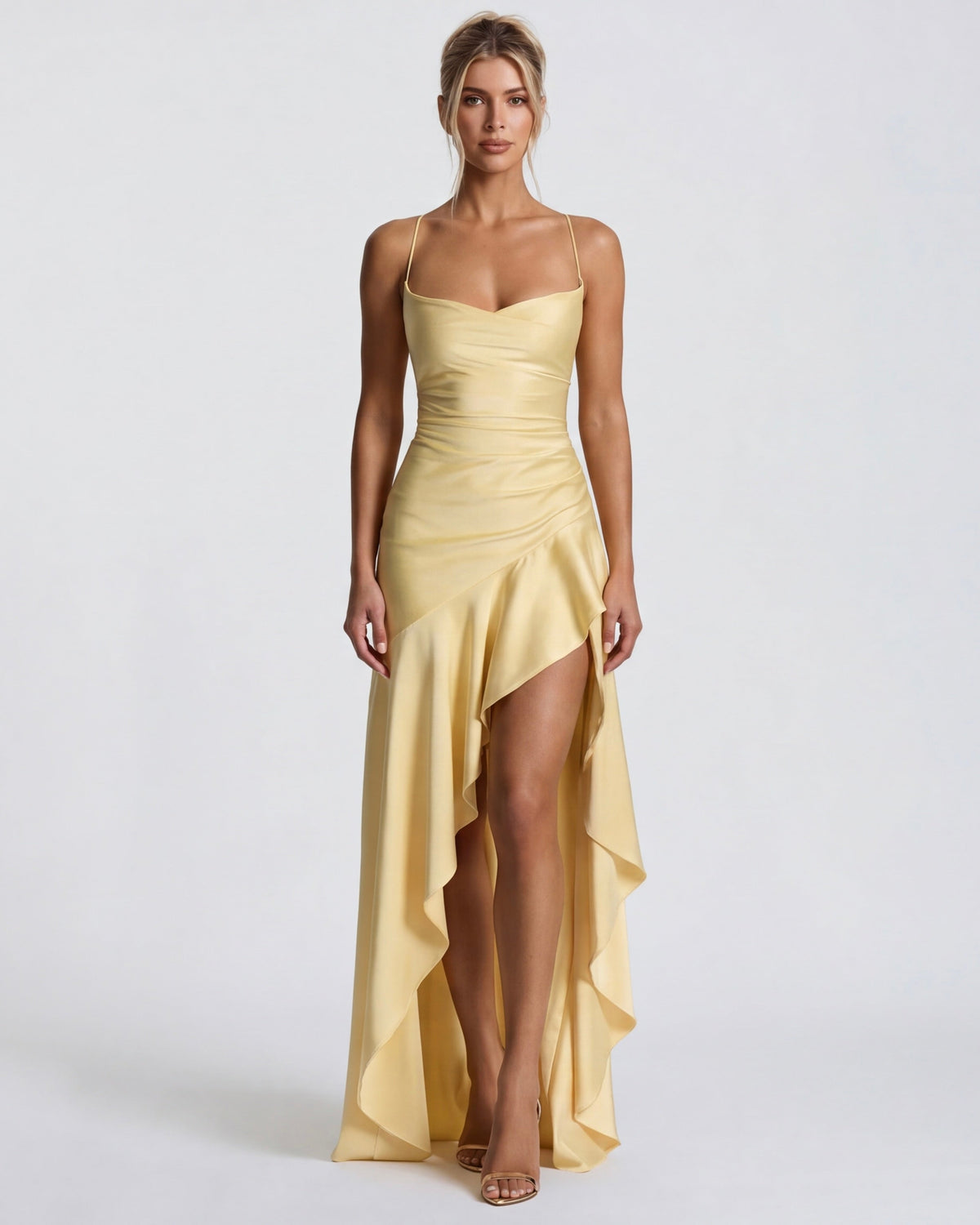 Aria | Vestido largo drapeado