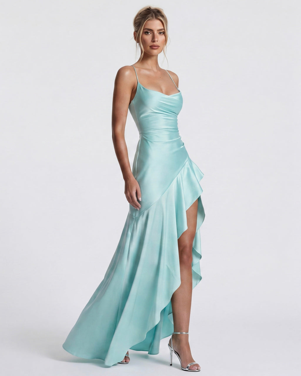 Aria | Vestido largo drapeado