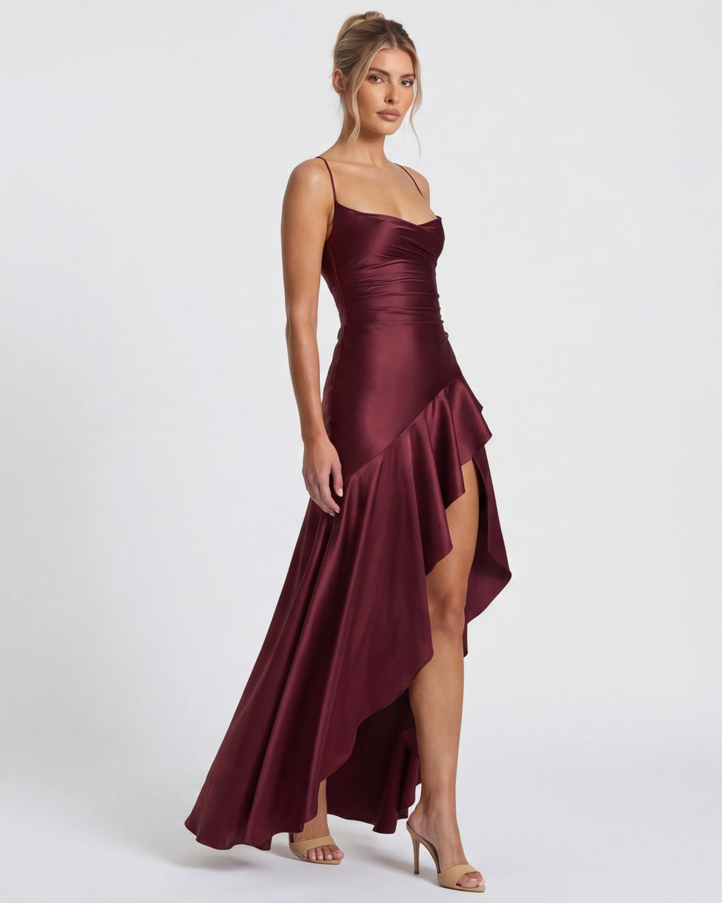 Aria | Vestido largo drapeado
