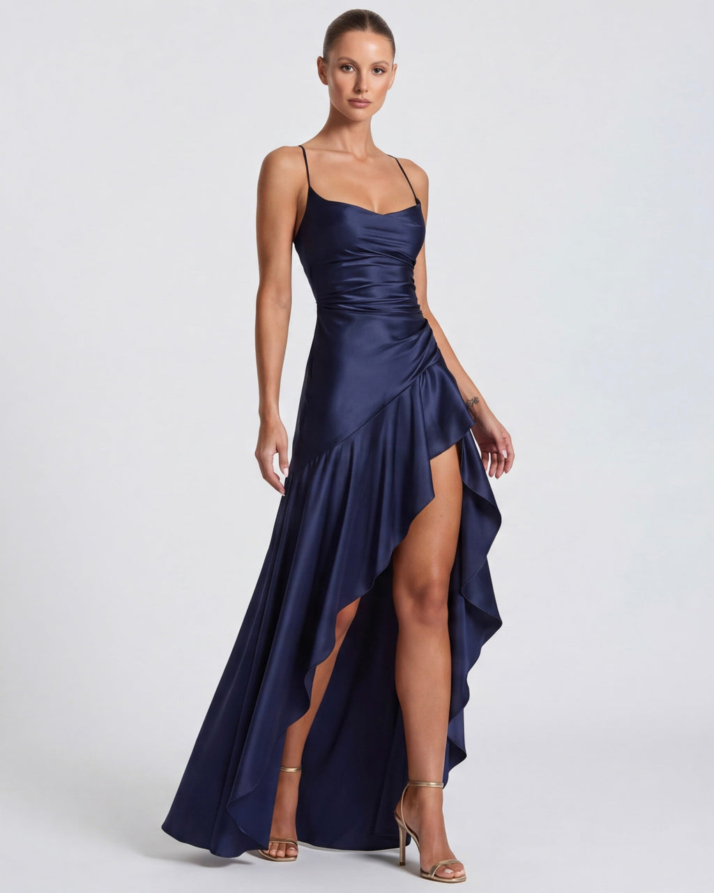 Aria | Vestido largo drapeado