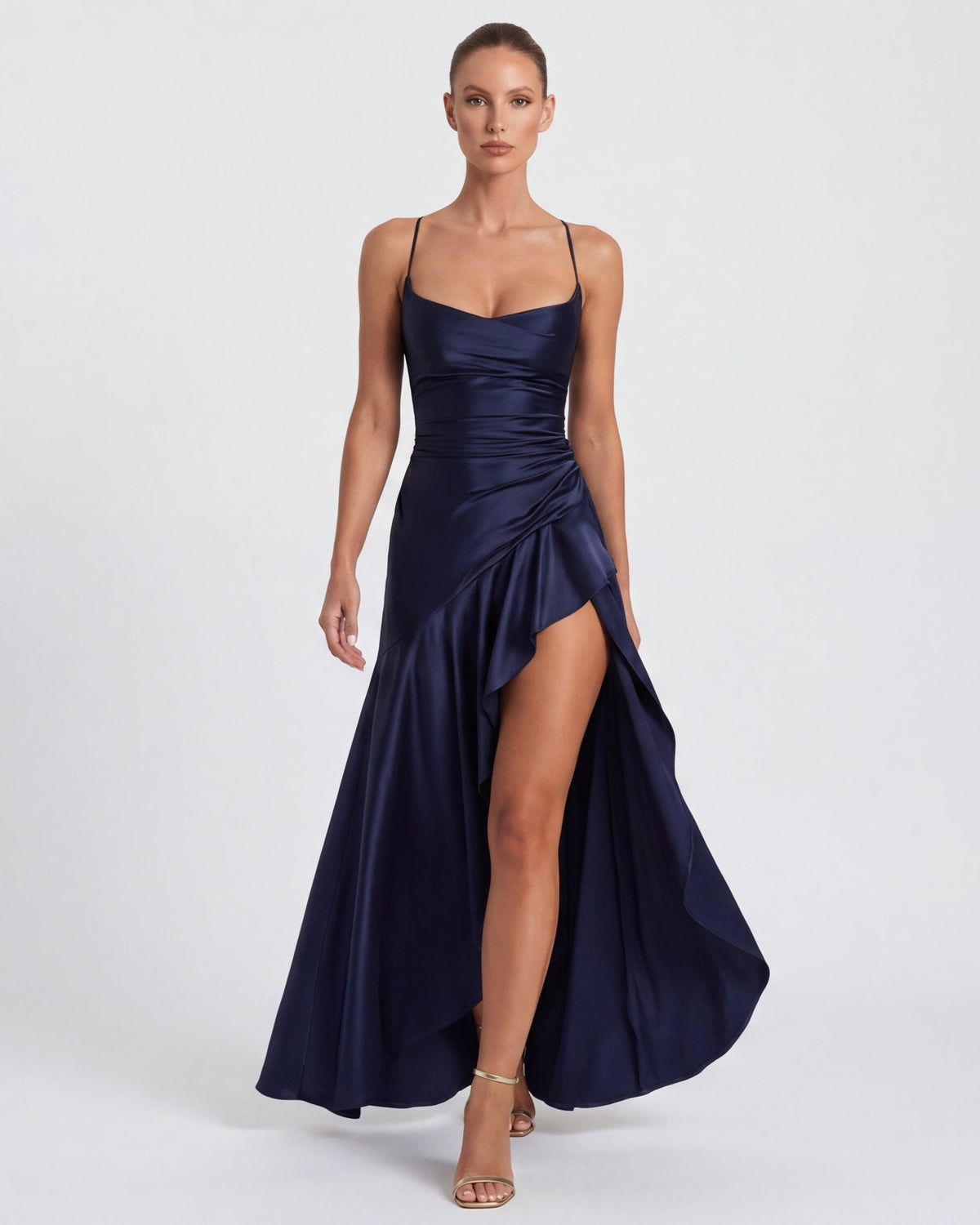 Aria | Vestido largo drapeado