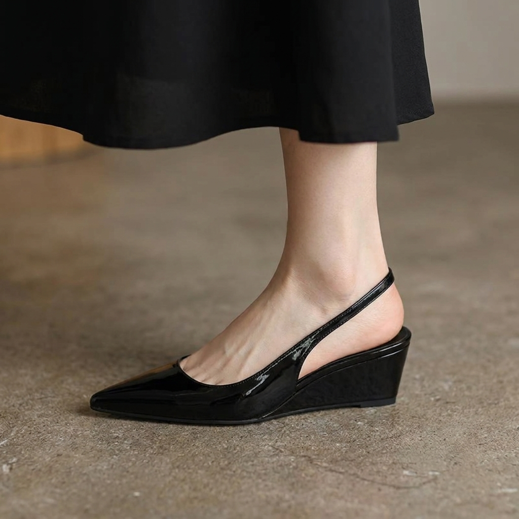 Elena | Elegantes Tacones de Cuña Destalonados