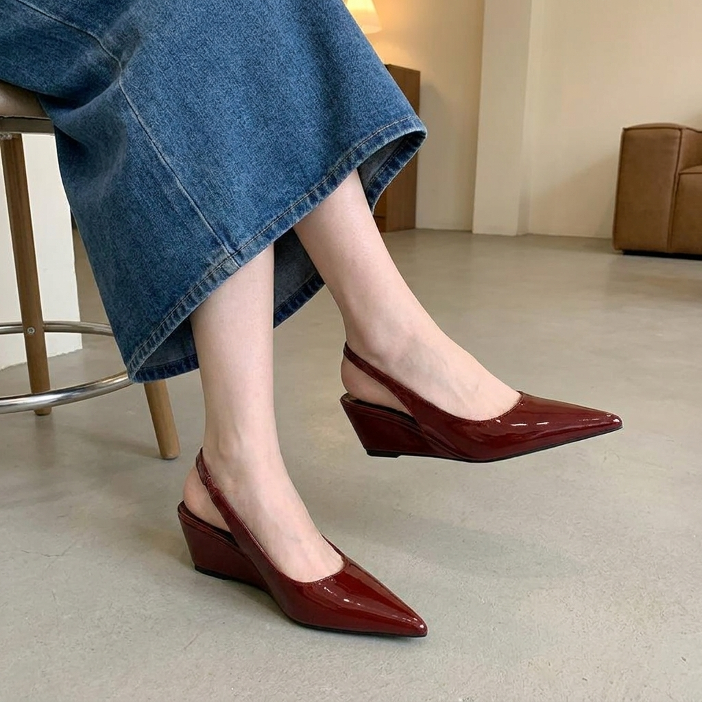 Elena | Elegantes Tacones de Cuña Destalonados