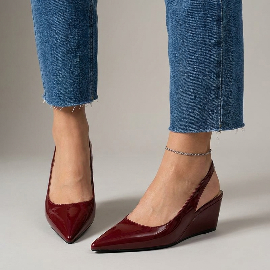 Elena | Elegantes Tacones de Cuña Destalonados