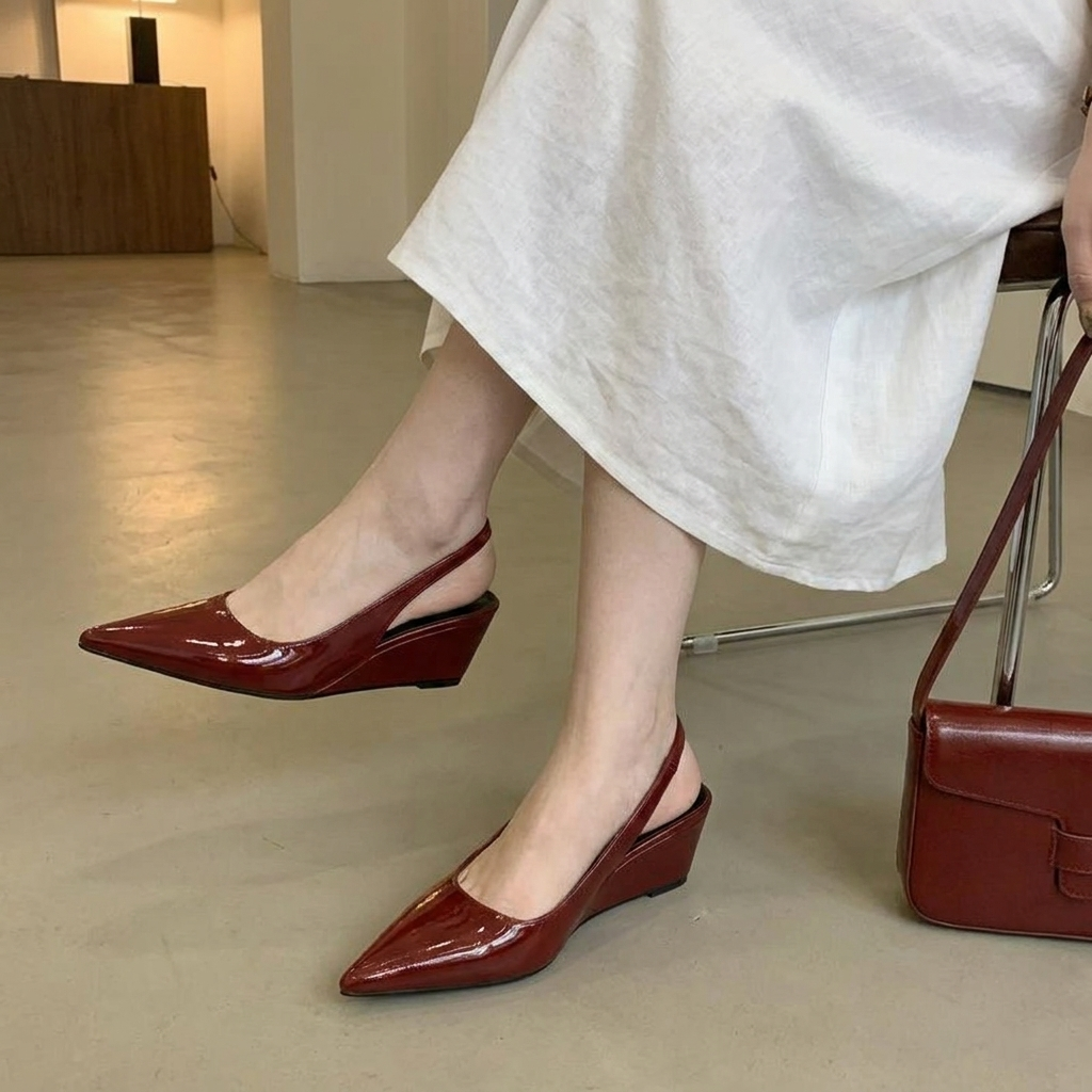 Elena | Elegantes Tacones de Cuña Destalonados