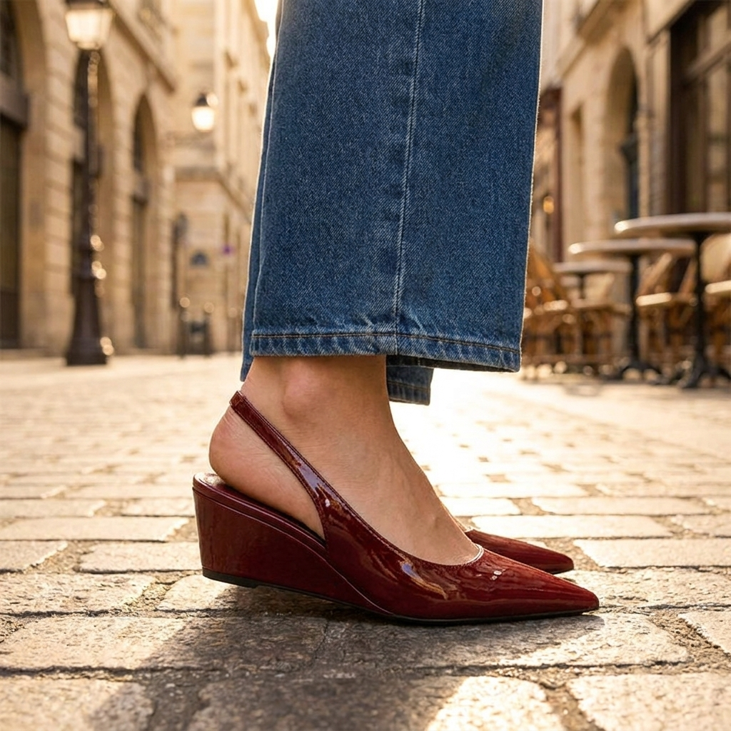 Elena | Elegantes Tacones de Cuña Destalonados