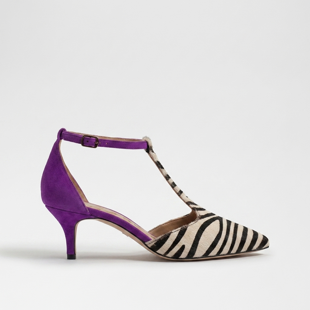 Virelle | Tacones de Aguja de Mujer con Estampado de Cebra