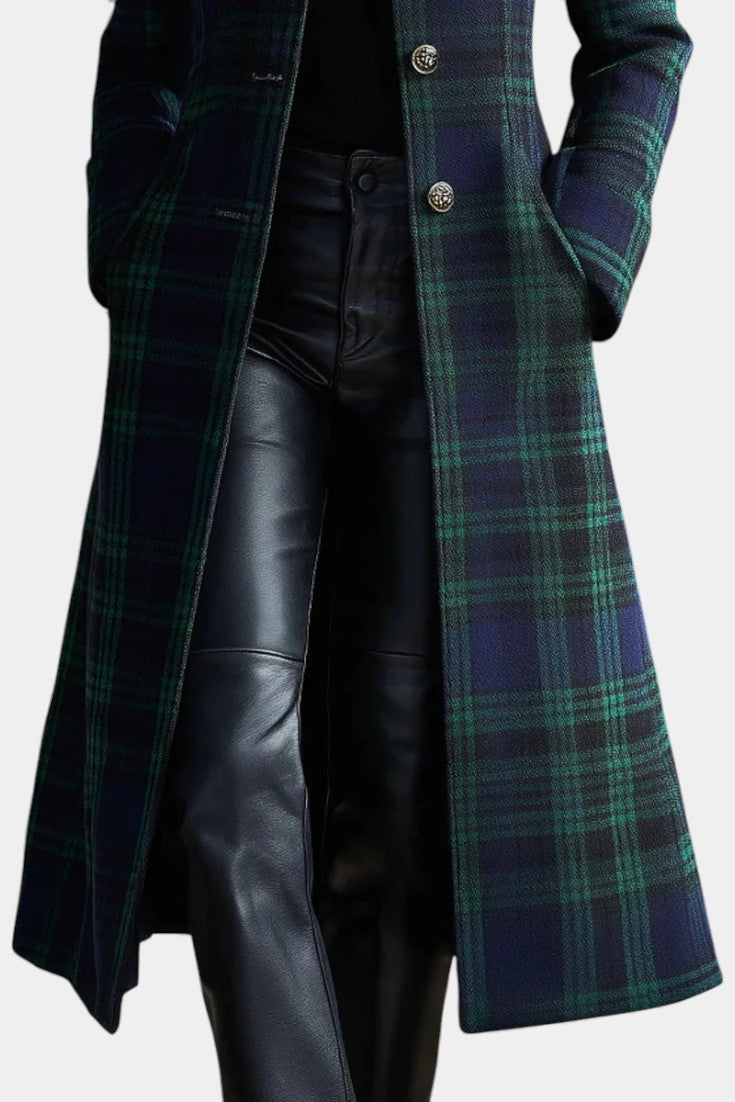 Abrigo Elegante a Cuadros Glendine™
