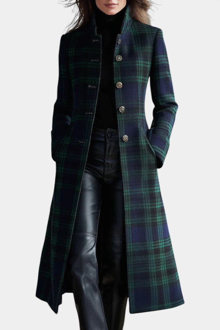 Abrigo Elegante a Cuadros Glendine™