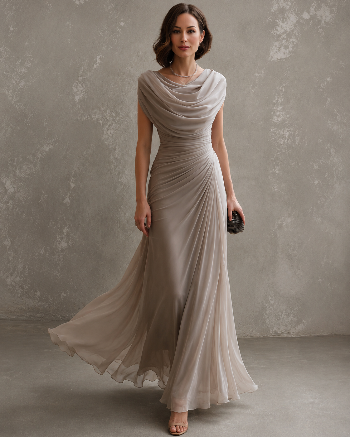 Louise | Vestido maxi drapeado