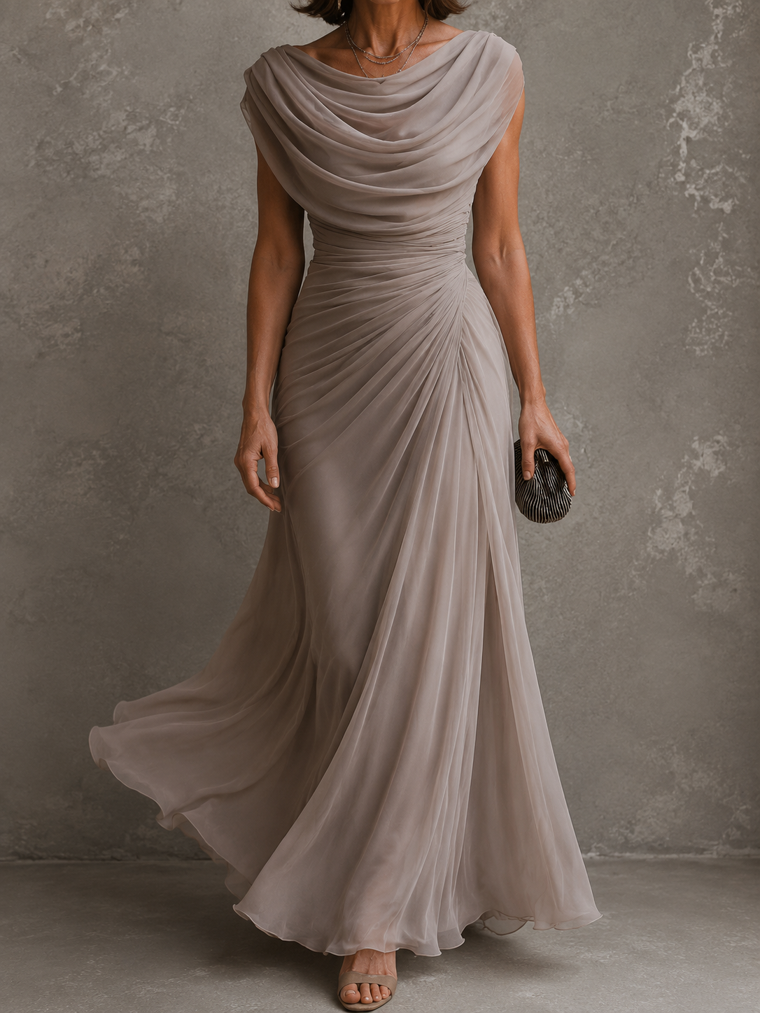 Louise | Vestido maxi drapeado