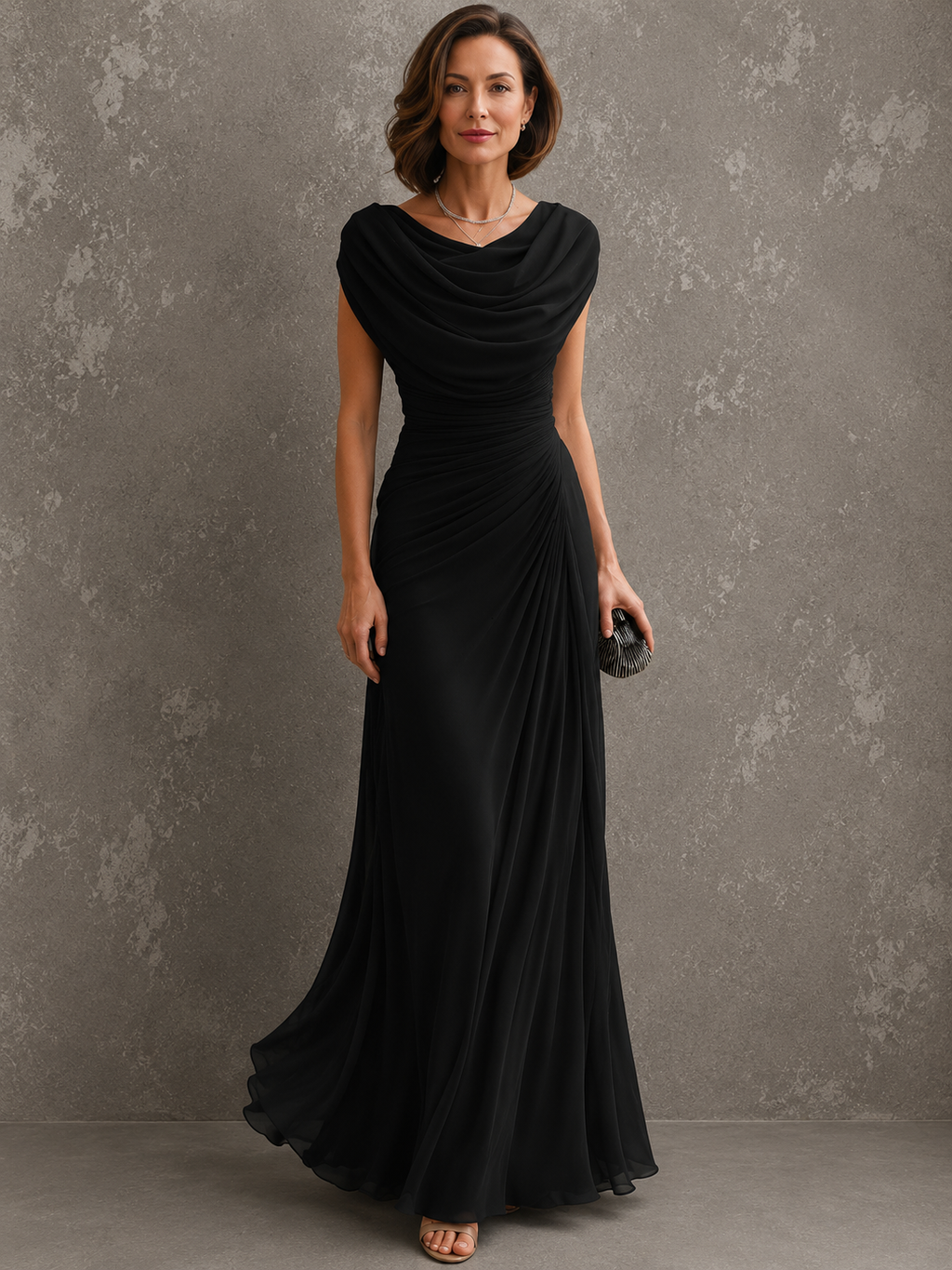 Louise | Vestido maxi drapeado