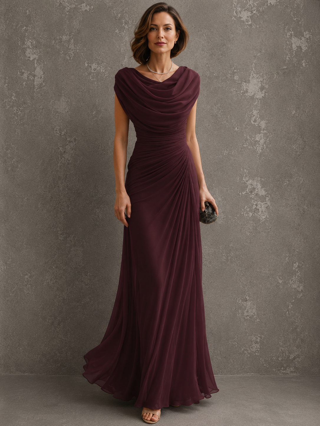 Louise | Vestido maxi drapeado