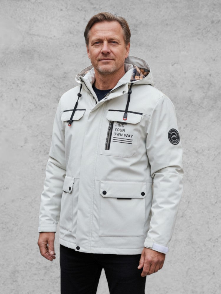 Chaqueta de invierno para hombre con capucha