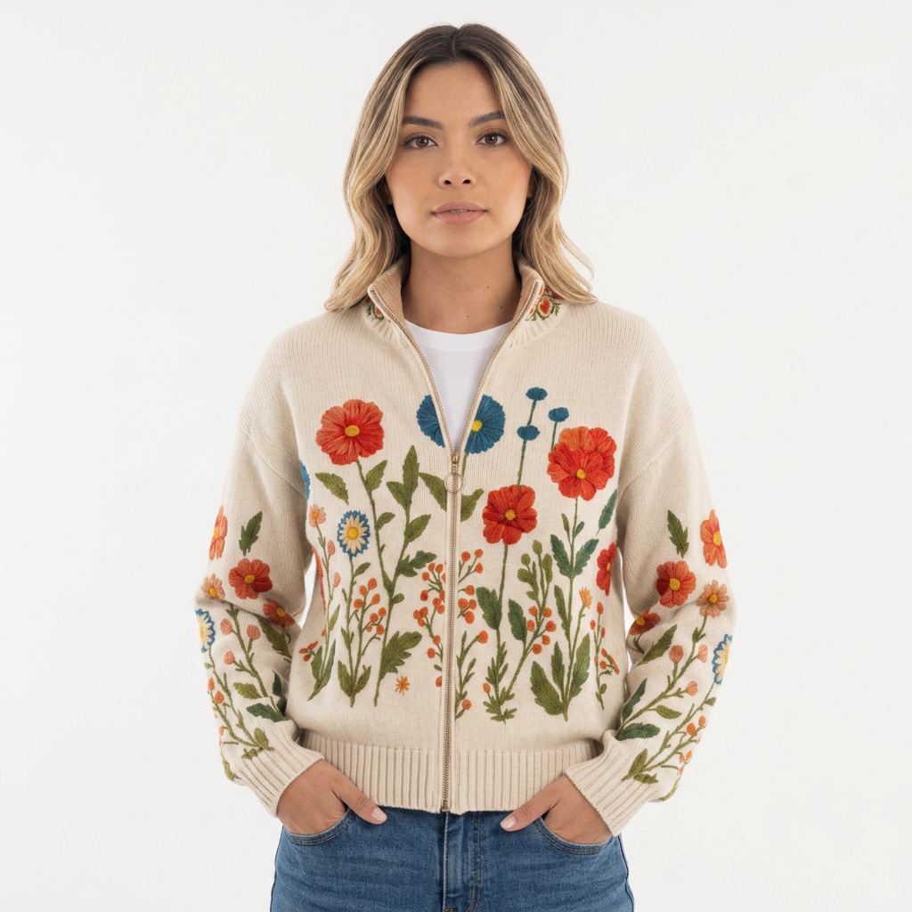 Chaqueta de forro polar con cuello alto