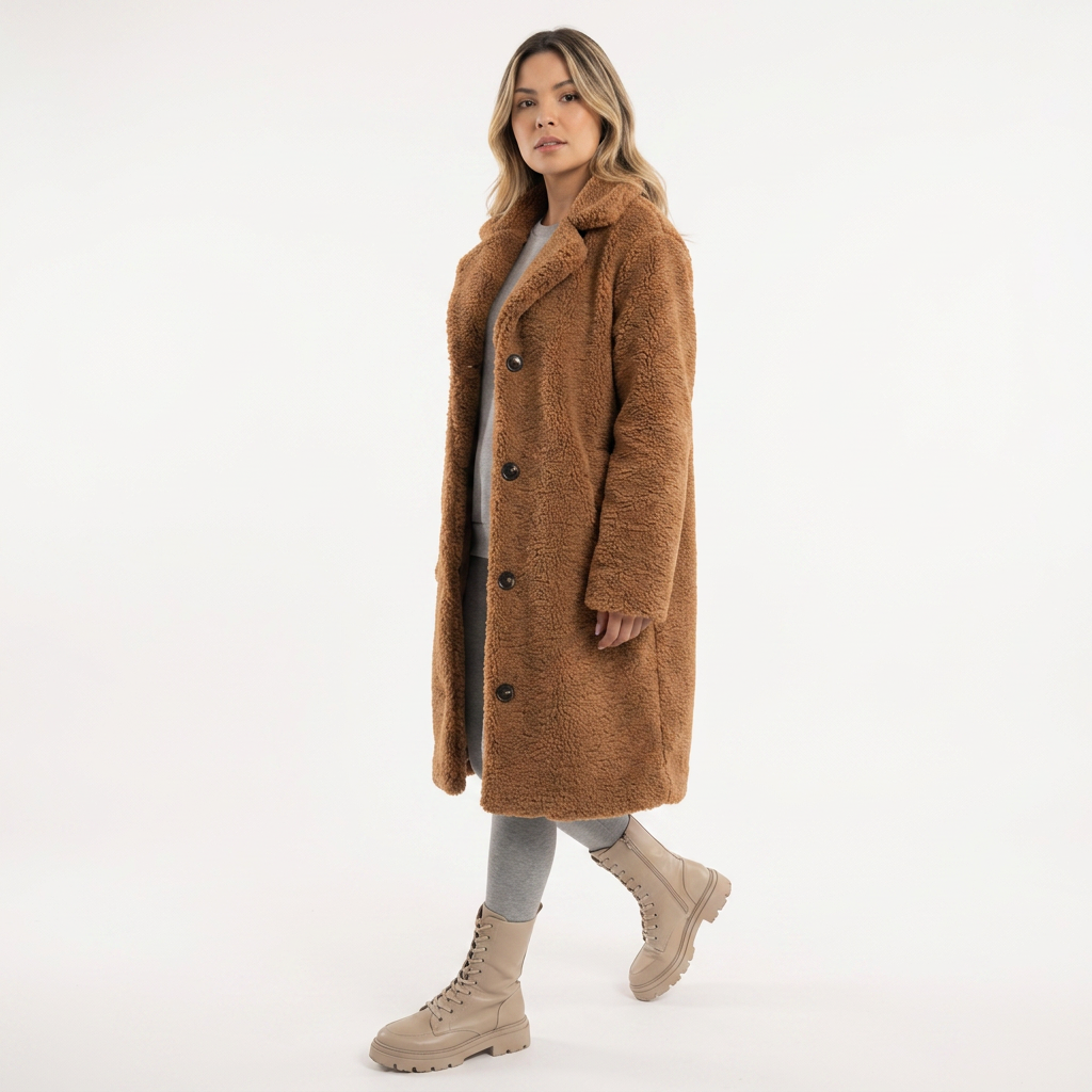 Abrigo largo elegante de invierno