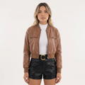Chaqueta motera de piel sintética
