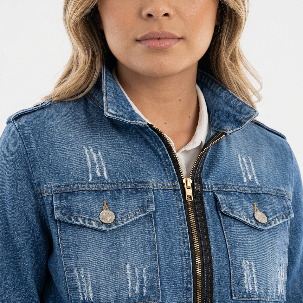 Chaqueta vaquera clásica para mujer