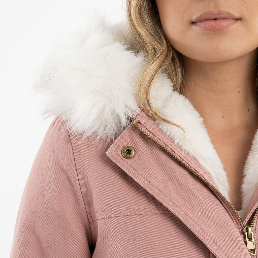 Chaqueta de invierno con capucha y botones