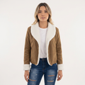 Chaqueta de ante de otoño para mujer