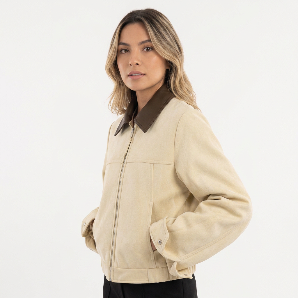 Chaqueta corta retro para mujer