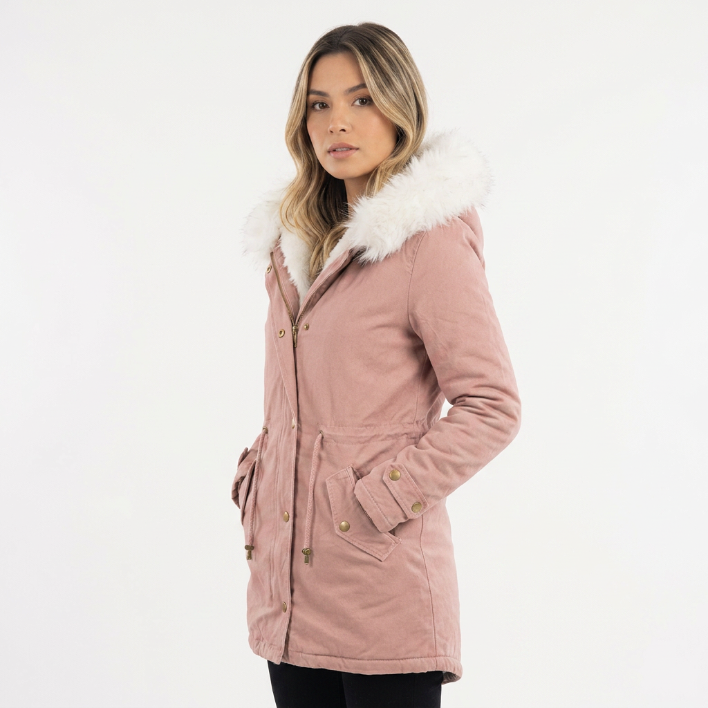 Chaqueta de invierno con capucha y botones