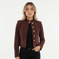 Chaqueta corta de ante retro
