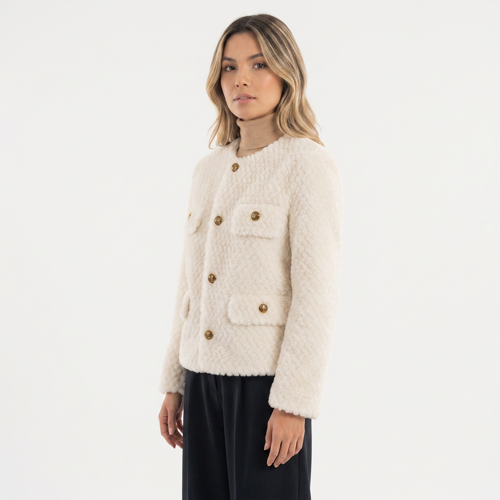 Chaqueta de borrego sintético