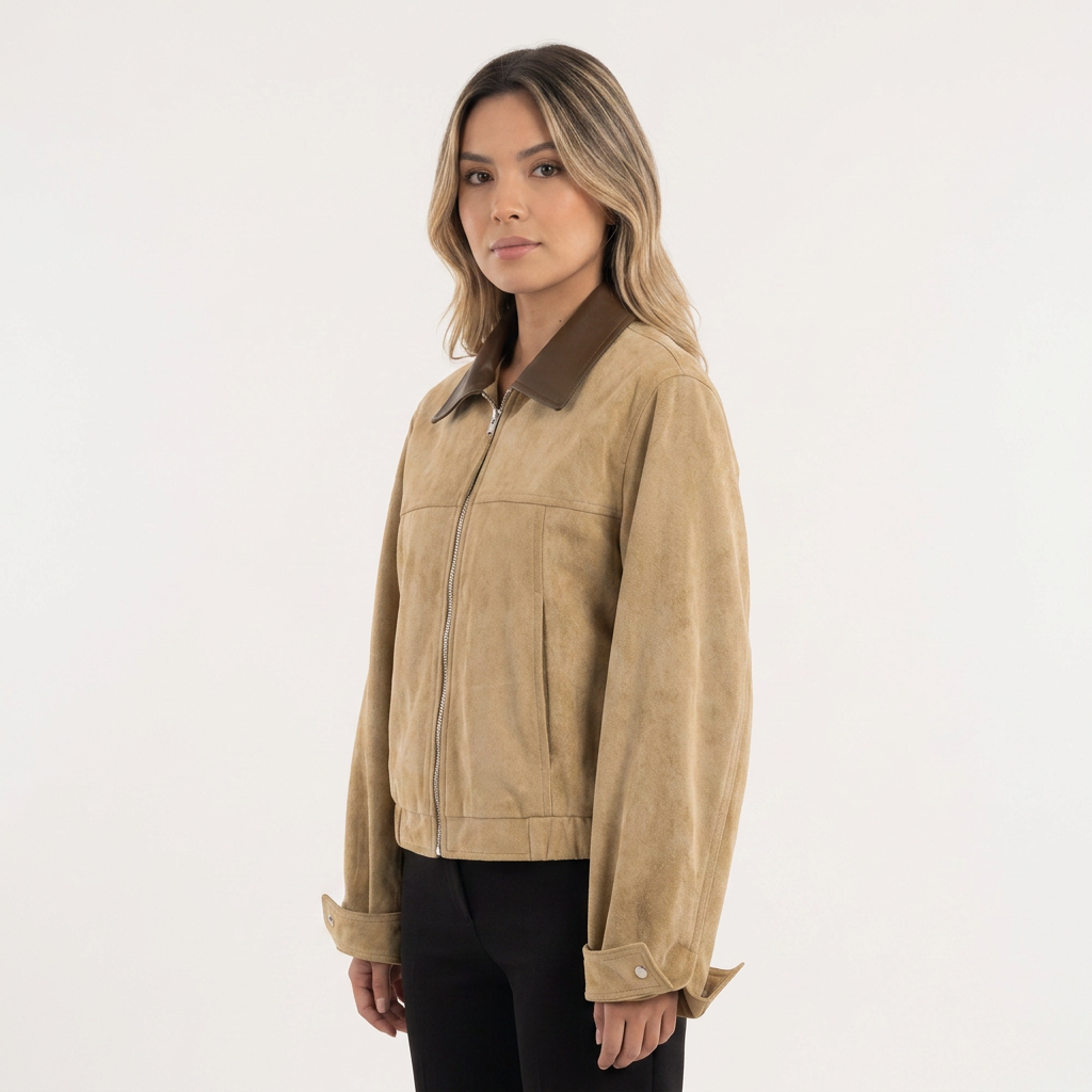 Chaqueta corta retro para mujer