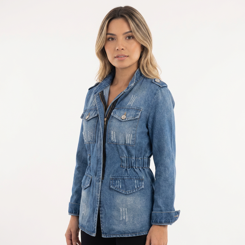 Chaqueta vaquera clásica para mujer