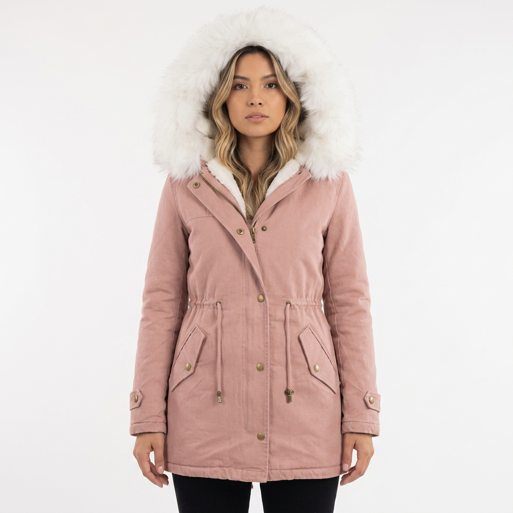 Chaqueta de invierno con capucha y botones