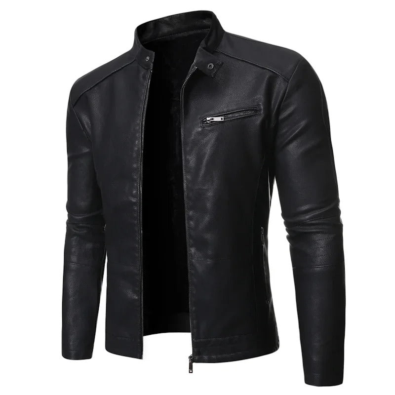 Chaqueta de cuero elegante