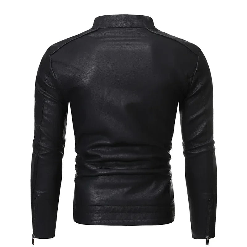 Chaqueta de cuero elegante
